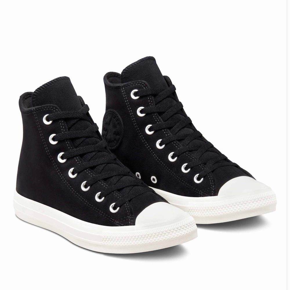 Converse Chuck Taylor All Star Black and White suede High-Top Sneakers